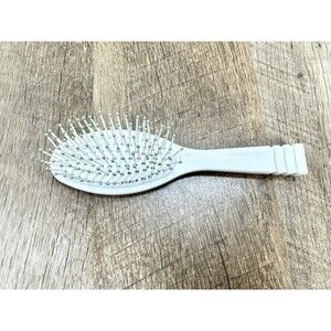 Vintage Clinique Plastic Travel Size Ball Tipped Hair Brush White 90s Y2K